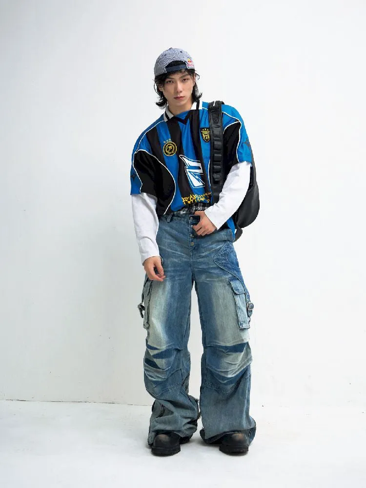 Pleated Wide Leg Jeans【s0000010450】