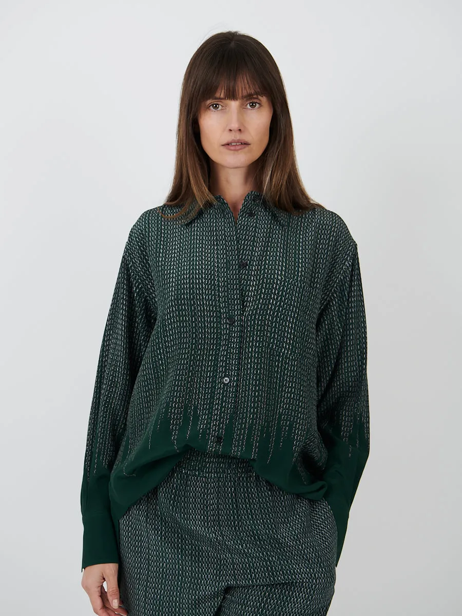 Pyjama Trouser in Green Chain