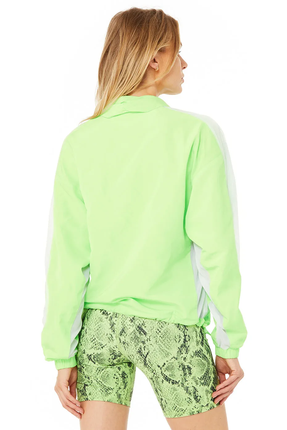 Renewal Half Zip Pullover - Neon Lime/White