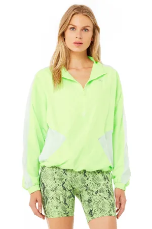 Renewal Half Zip Pullover - Neon Lime/White