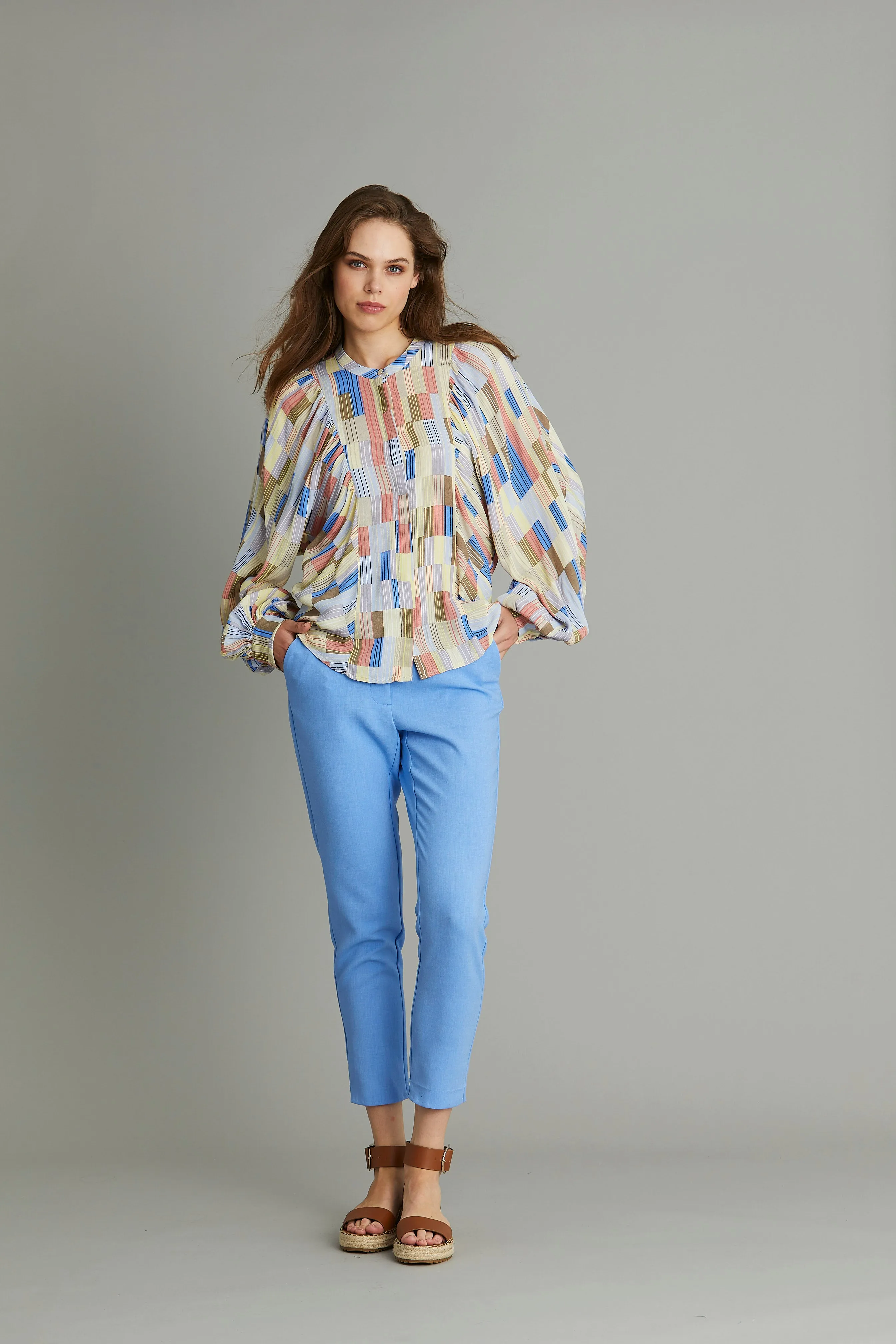 Rue De Femme Bethany Pants in Spring Blue