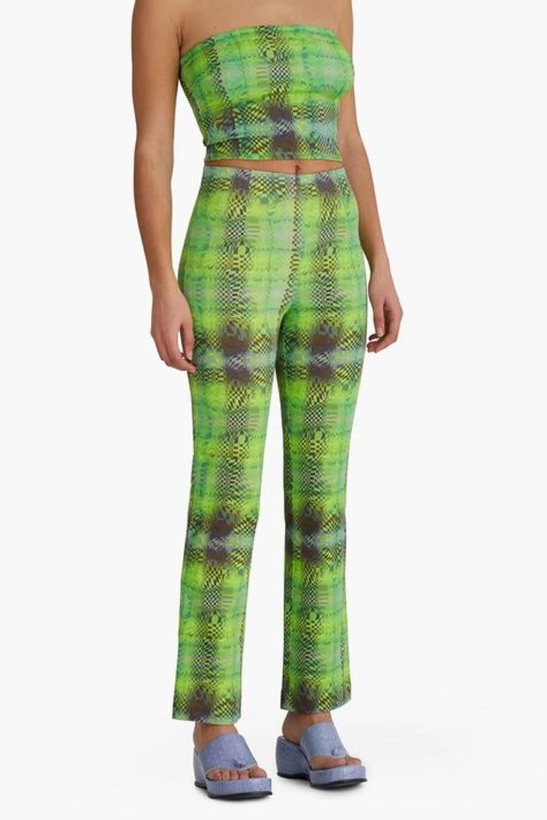 Shiny Green Jungle Pant