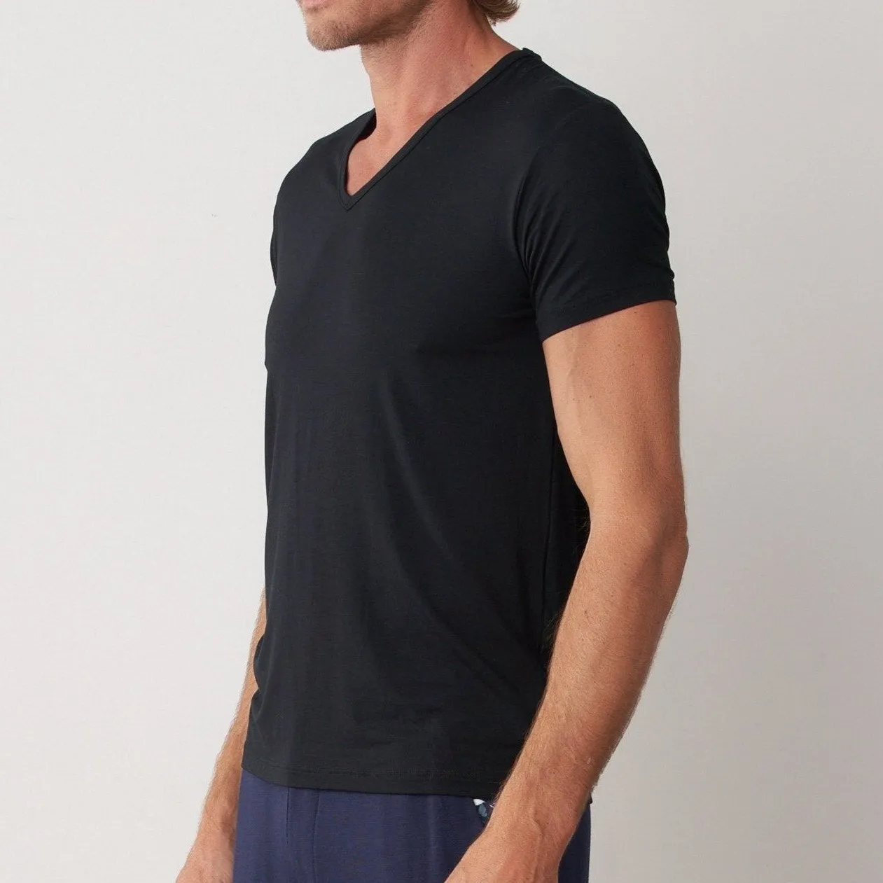 Silktouch TENCEL™ Modal Air Low Cut V Neck Short Sleeve Tee