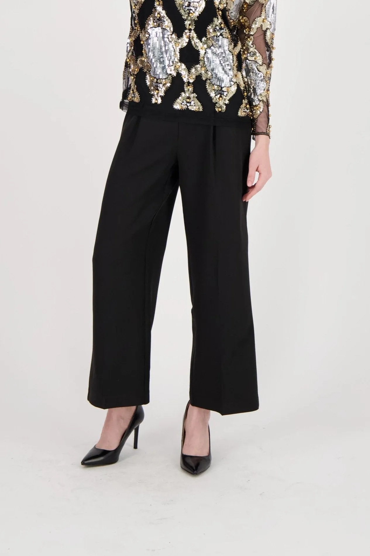 Straight Pant With Front Inverted Pleats