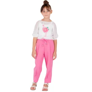 Stylish Flamingo Girls Casual Set