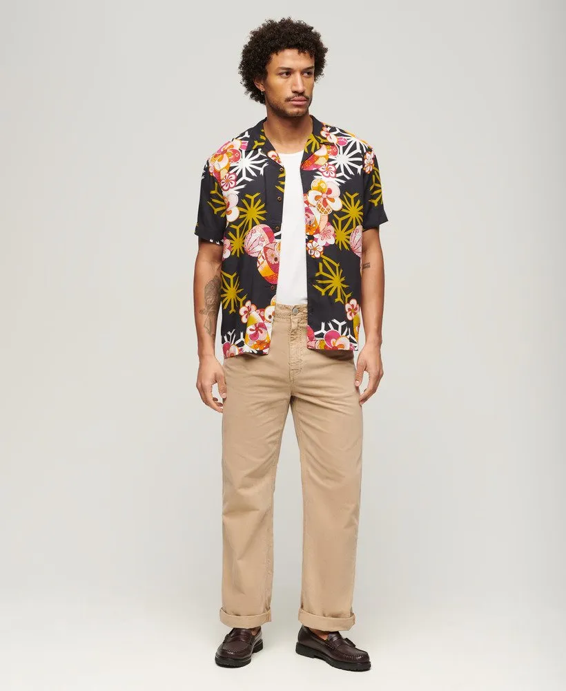 Superdry Asanoha Hawaiian Shirt (Black)