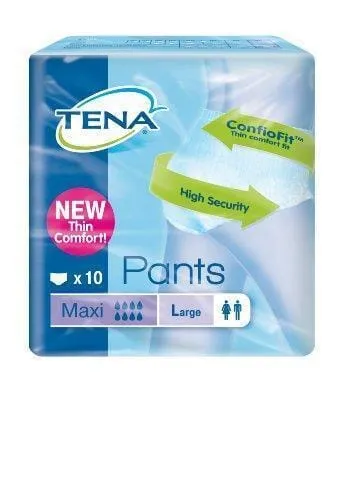 Tena Pants Maxi Large, Box of 40 Pull-Up Protective Underwear/Incontinence Pants