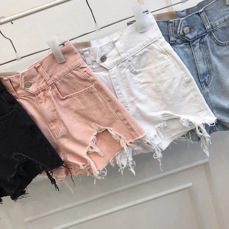 Vintage Ripped Jeans Shorts