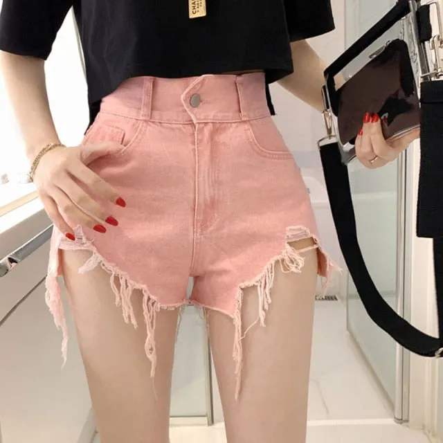 Vintage Ripped Jeans Shorts