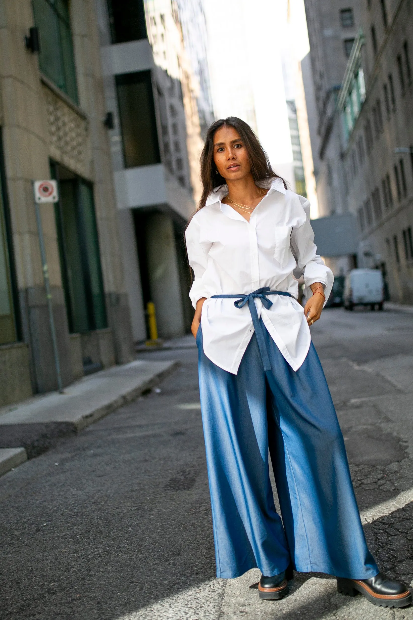 Wide-leg trousers