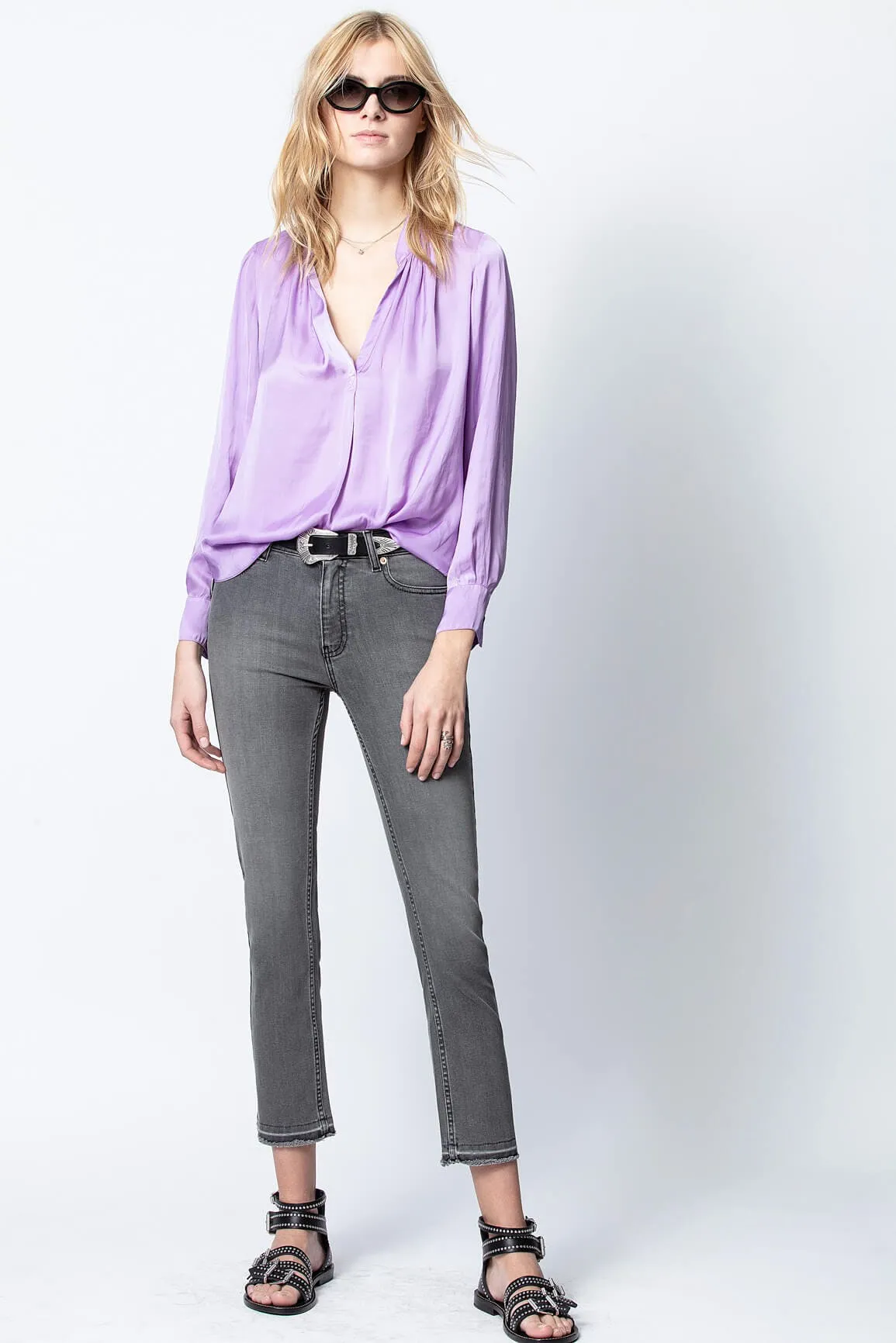 Zadig & Voltaire - Tink Satin Tunic in Mauve